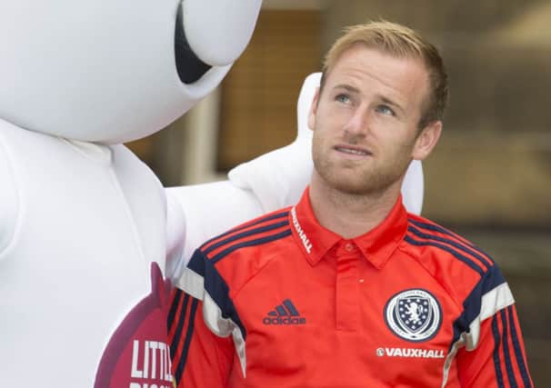 Barry Bannan at an announcement of new sponsor Little Big Shot Energy drink. Picture: PA