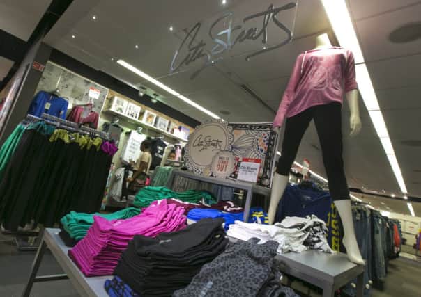 Yoga pants on display at a JC Penney store in New York. Picture: AP