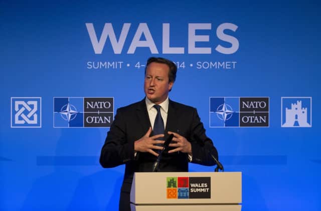 Mr Cameron states that an independent Scotland's future in Nato is uncertain. Picture: AP