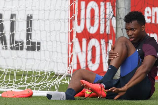 Daniel Sturridge picked up an injury at St Georges Park yesterday. Picture: Getty