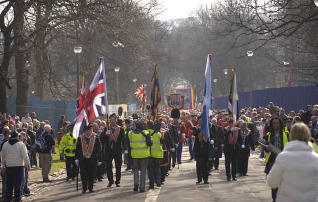 Northern Irish Orangemen plan to parade in Edinburgh next weekend. Picture: JP