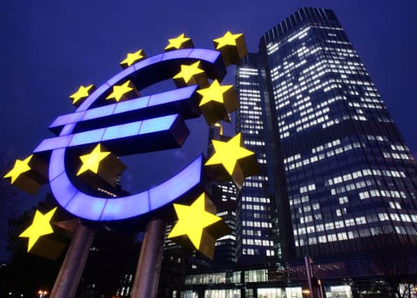 The European Central Bank in Frankfurt, central Germany. Picture: AP