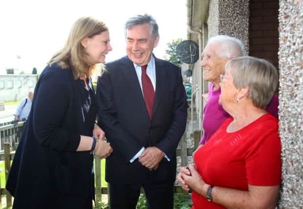 Gordon Brown and his wife Sarah took the Better Together message to the streets of Kirkcaldy yesterday. Picture: Mark Sutherland