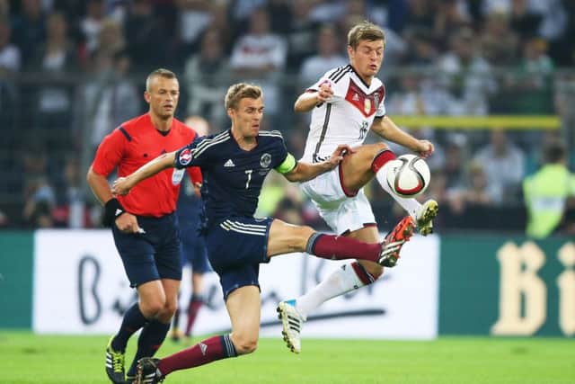 Captain Darren Fletcher was unfazed by German superstar Toni Kroos. Picture: Getty