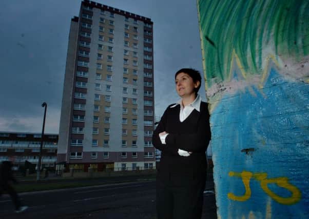 Social worker Michelle Sherlock in Edinburgh's Muirhouse area. Picture: Phil Wilkinson