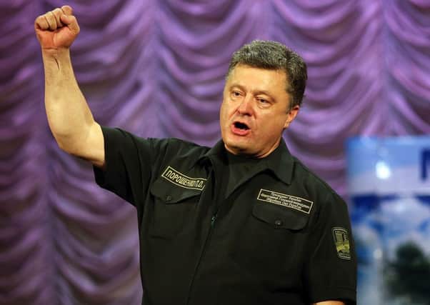 Ukraines Petro Poroshenko: We wont hand over land to anyone. Picture: Getty