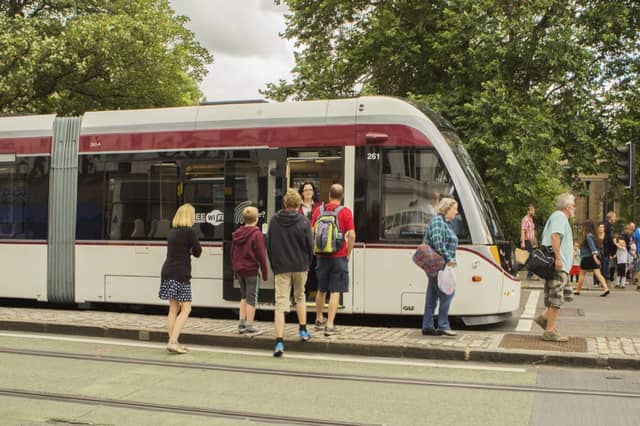 July image of a tram stuck after lights refused to change. Picture: Malcolm McCurrach