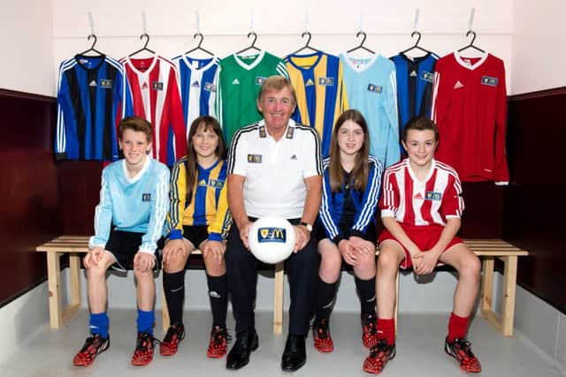 Kenny Dalglish at Giffnock Soccer Centre. Picture: SNS