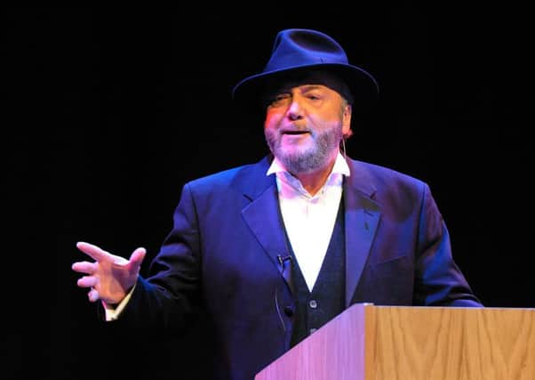 A spokesman for Mr Galloway said he had expected to feature for the No camp in a referendum event to be broadcast from Glasgow tomorrow evening. Picture: Ian Rutherford