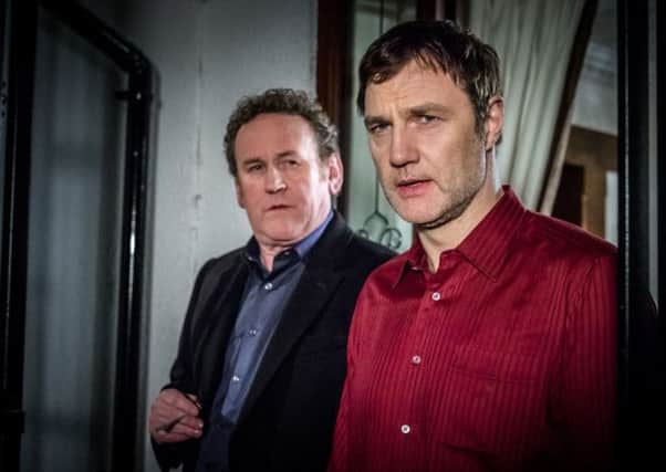 David Morrissey, right, and Colm Meaney in The Driver. Picture: Ben Blackall/BBC