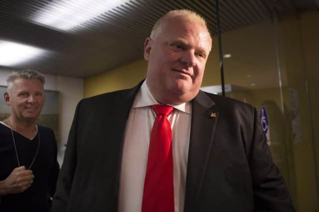 Mayor Rob Ford has suffered months of abdominal pain. Picture: AP