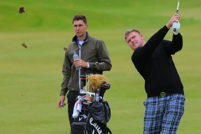 Elliot Saltman: Eight birdies propelled him to eighth place. Picture: Robert Perry