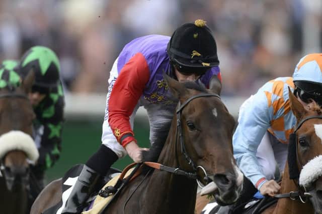Estimate wins the Doncaster Cup at the St Leger meeting yesterday. Picture: Getty