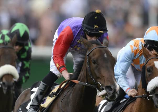 Estimate wins the Doncaster Cup at the St Leger meeting yesterday. Picture: Getty