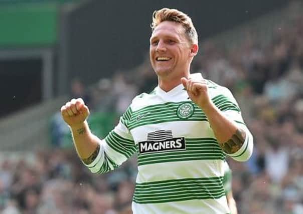Delight for Celtic goalscorer Kris Commons. Picture: SNS