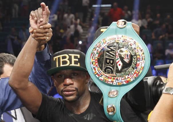 Floyd Mayweather after his victory over Marcos Maidana. Picture: Reuters