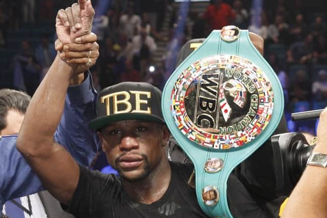 Floyd Mayweather after his victory over Marcos Maidana. Picture: Reuters