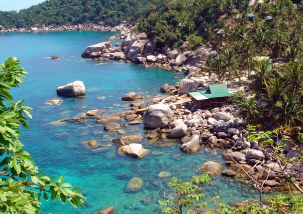 Colonel Prachum Ruangthong said the man and woman were found dead on a rocky beach on Koh Tao, an island in Surat Thani province known for its diving sites and serene beaches. Picture: Wikipedia