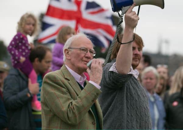 Sir Menzies Campbell speaks to No supporters. Picture: Getty