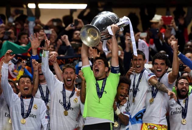 Real Madrid celebrate last seasons Uefa Champions League triumph. Picture: Getty