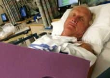 Norman said doctors told him the saw missed his artery by a fraction of an inch. Picture: AP