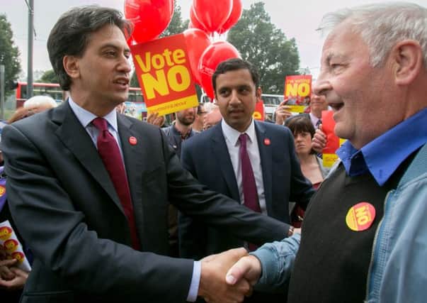 Ed Miliband will state that a No vote would lead to wide ranging constitutional change. Picture: Getty