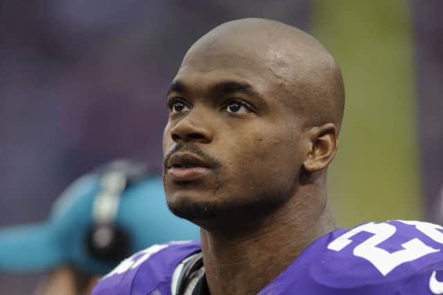 NFL star Adrian Peterson is facing charges for child abuse, but will return to play for Minnesota Vikings this weekend. Picture: Getty