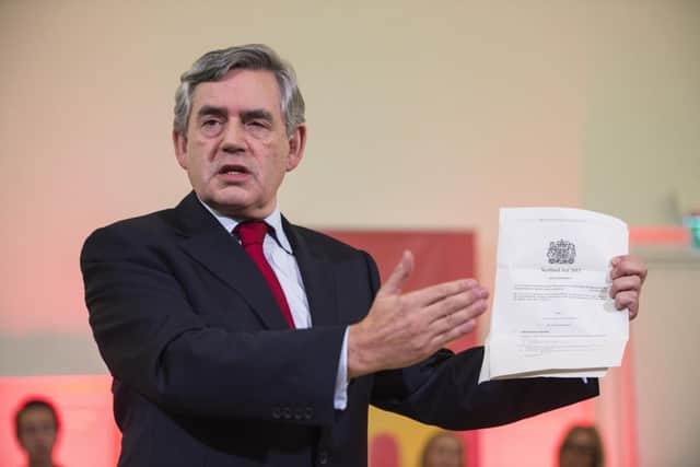 Gordon Brown was speaking to Labour supporters yesterday. Picture: Wattie Cheung