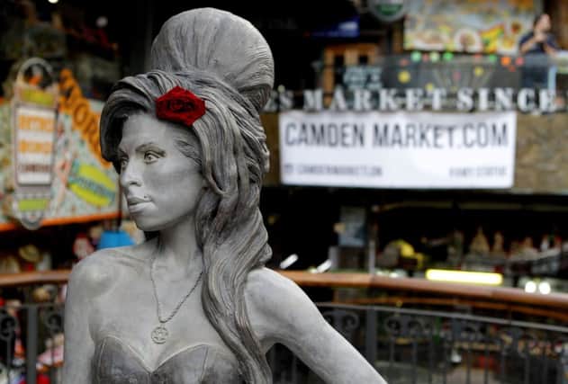 A new bronze statue of former British singer-songwriter Amy Winehouse. Picture: Getty
