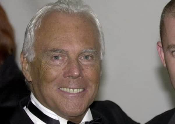Fashion designers Georgio Armani has offered his support for the Yes camp. Picture: Getty