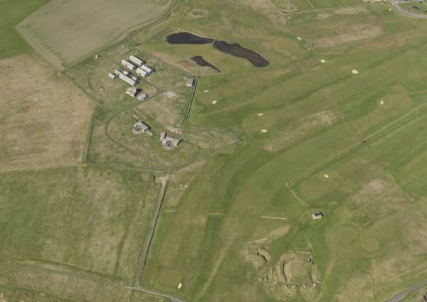 An aerial view of Ness Battery on the outskirts of Stromness as hundreds of "lost" Scottish golf courses have been recorded as part of a new project. Picture: PA