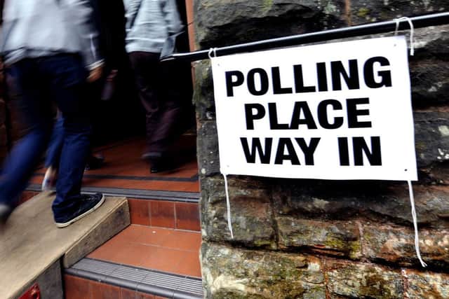 Scot's casting their vote in the historic referendum in Glasgow. Pic: John Devlin.