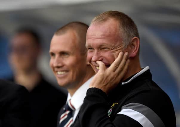 ICT manager John Hughes (right) at the Scottish Cup second round match at Ibrox. Pic: SNS