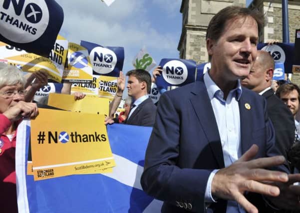 Nick Clegg has said the next few years will see a rewiring of the British constitution, with power being passed from Westminster to the nations and regions. Picture: TSPL