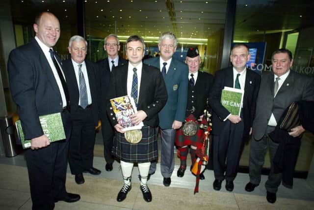 David Taylor, fourth from left, with the Scotland and Ireland bidding committee. Picture: SNS
