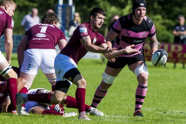 George Graham in action for Gala against Ayr. Picture: SNS