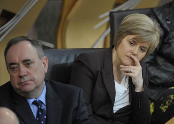 Alex Salmond and his anointed successor, Nicola Sturgeon. Picture: Ian Rutherford