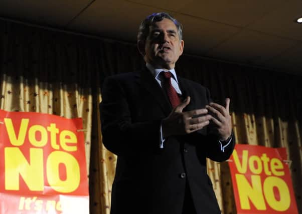 Gordon Brown made an emotional plea for the Union in the days leading up to the vote. Picture: JP