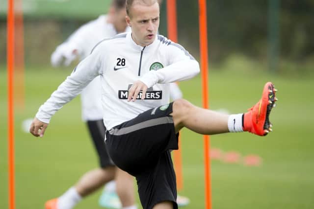 Leigh Griffiths pictured during a Celtic training session. Picture: SNS