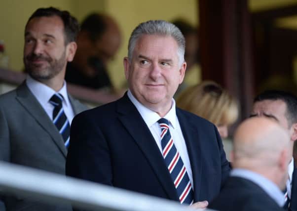 Rangers chief executive Graham Wallace watches his side draw 1-1 with Alloa. Picture: SNS