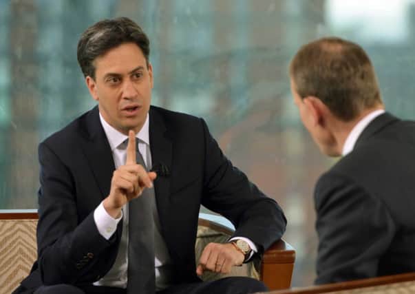 Labour leader Ed Miliband appears on The Andrew Marr Show. Picture: BBC/Getty