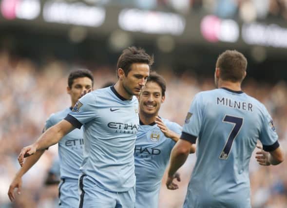 Frank Lampard shows little emotion after the substitutes goal earned Manchester City a draw. Picture: PA