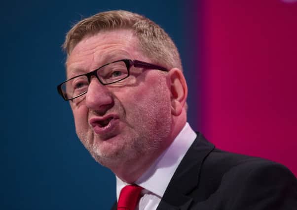 Len McCluskey delivers a speech on day two of the Labour Party Conference. Picture: Getty