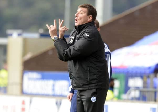 Tommy Wright gives instructions during his side's defeat at Inverness. Picture: SNS