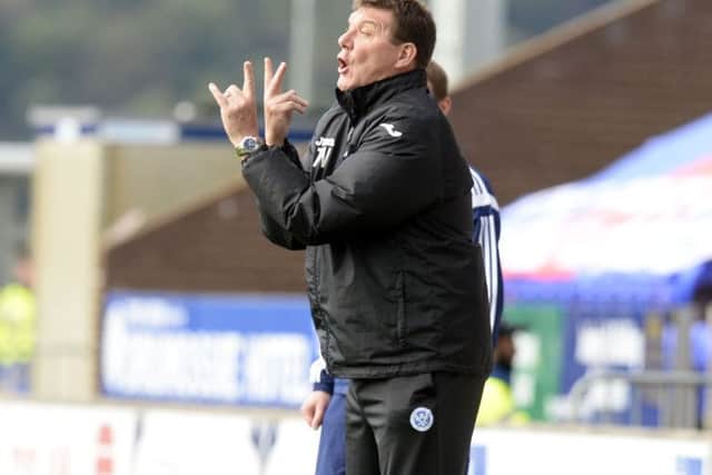 Tommy Wright gives instructions during his side's defeat at Inverness. Picture: SNS