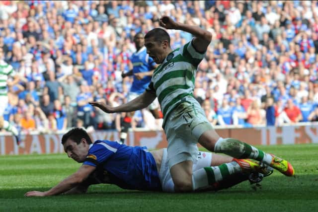 Image from the last time the clubs met at Ibrox. Picture: Ian Rutherford