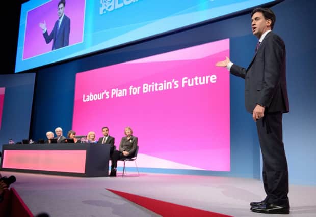 Ed Miliband speaks to delegates at the Labour Party conference. Picture: Getty
