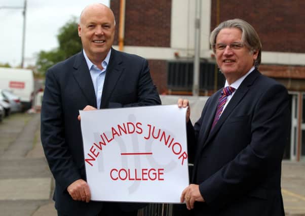 Businessman Jim McColl along with Headmaster Iain White are to open a new vocational school - Newlands Junior College in Glasgow. Picture: hemedia