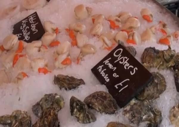 Oysters on display at the Scottish Food & Drink Fortnight. Picture: Contributed