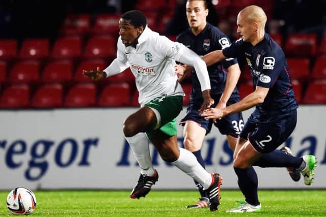 Hibs star Dominique Malonga is one of a number of the squad who could comfortably play in Scotland's top flight